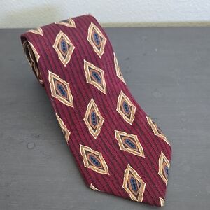 Brooks Brothers Burgundy Tie with Gold Design